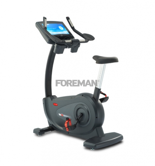 Вертикальный велотренажер Circle Fitness B8 E Plus с плавным ходом, мультимедийной консолью и регулировкой под рост пользователя