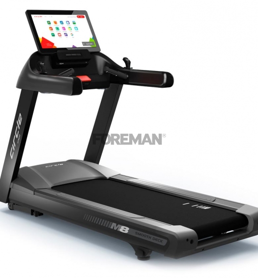 Профессиональная беговая дорожка CIRCLE FITNESS M8 с полотном 153×58 см и консолью TFT LCD диагональю 23,8 дюйма