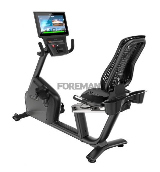 Профессиональный горизонтальный велотренажер PRECOR RBK 885 с вентилируемым сиденьем Air Flex и сенсорной консолью P84