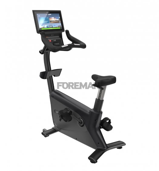 Профессиональный вертикальный велотренажер PRECOR UBK 885 с регулируемым сиденьем, датчиками пульса и консолью P84