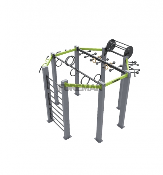 Многофункциональная уличная рама с возможностью крепления уличного тренажёра